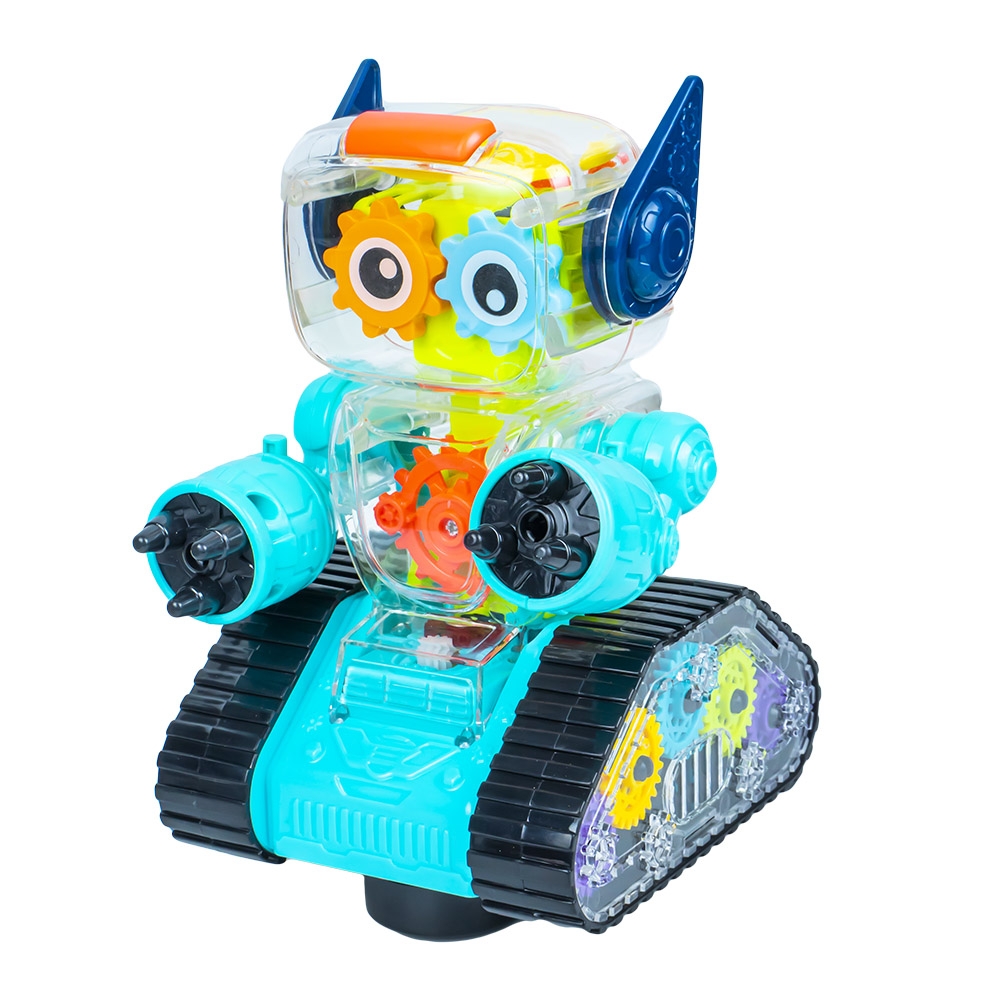 Robot, carcasa transparenta, cu lumina si sunet - imagine 2