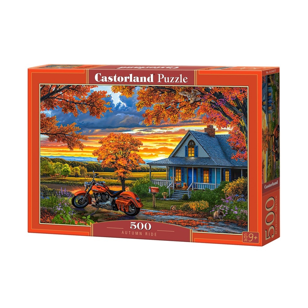 Puzzle 500 piese, Motocicleta La Asfintit - Castorland