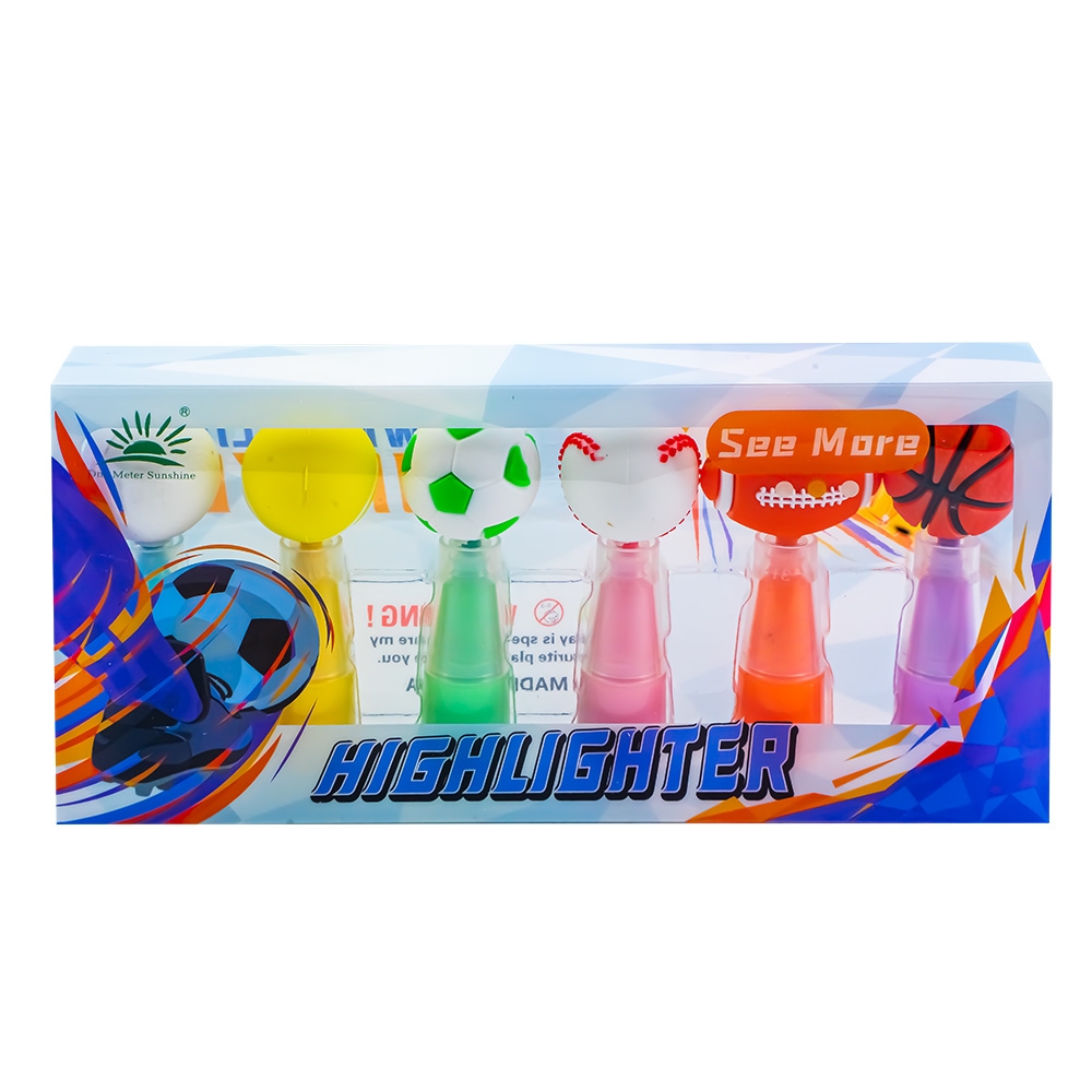 Text marker, 6 culori/set, Minge - imagine 4