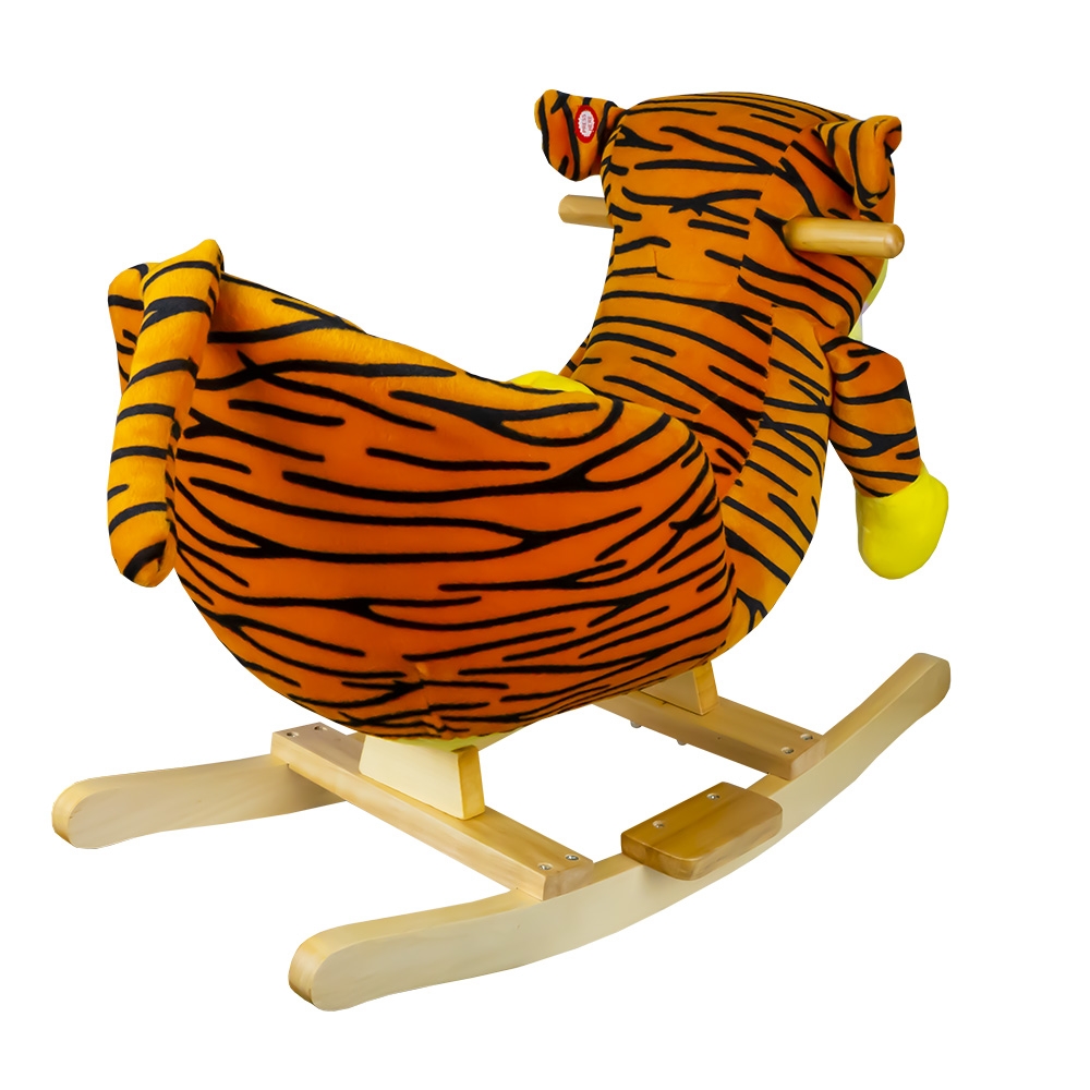 Balansoar pentru bebelusi, Tigru, lemn + plus, 60x34x45 cm - imagine 3