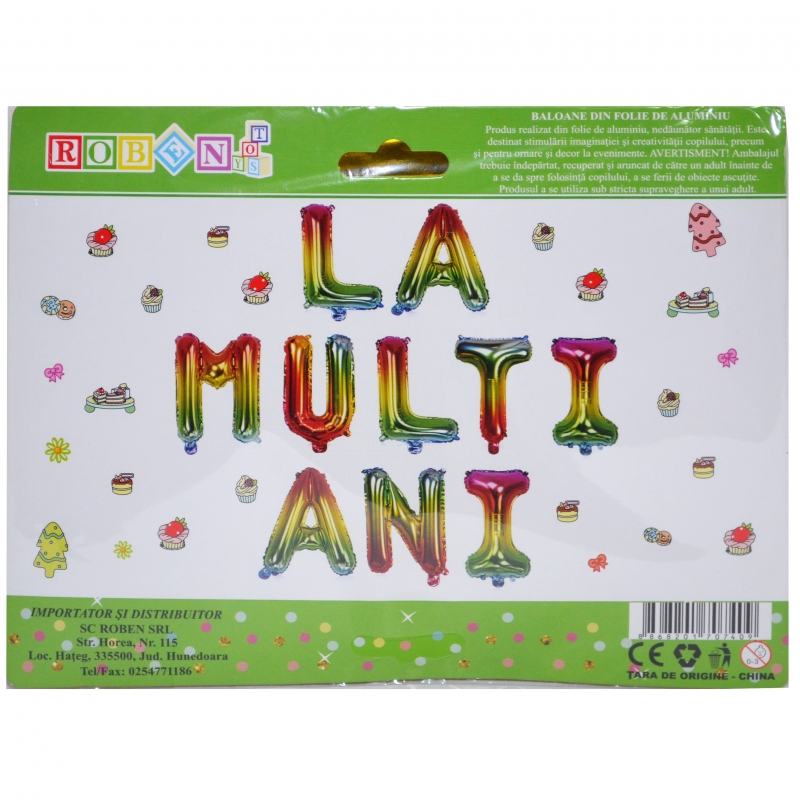 Litere din aluminiu, La multi ani - imagine 3