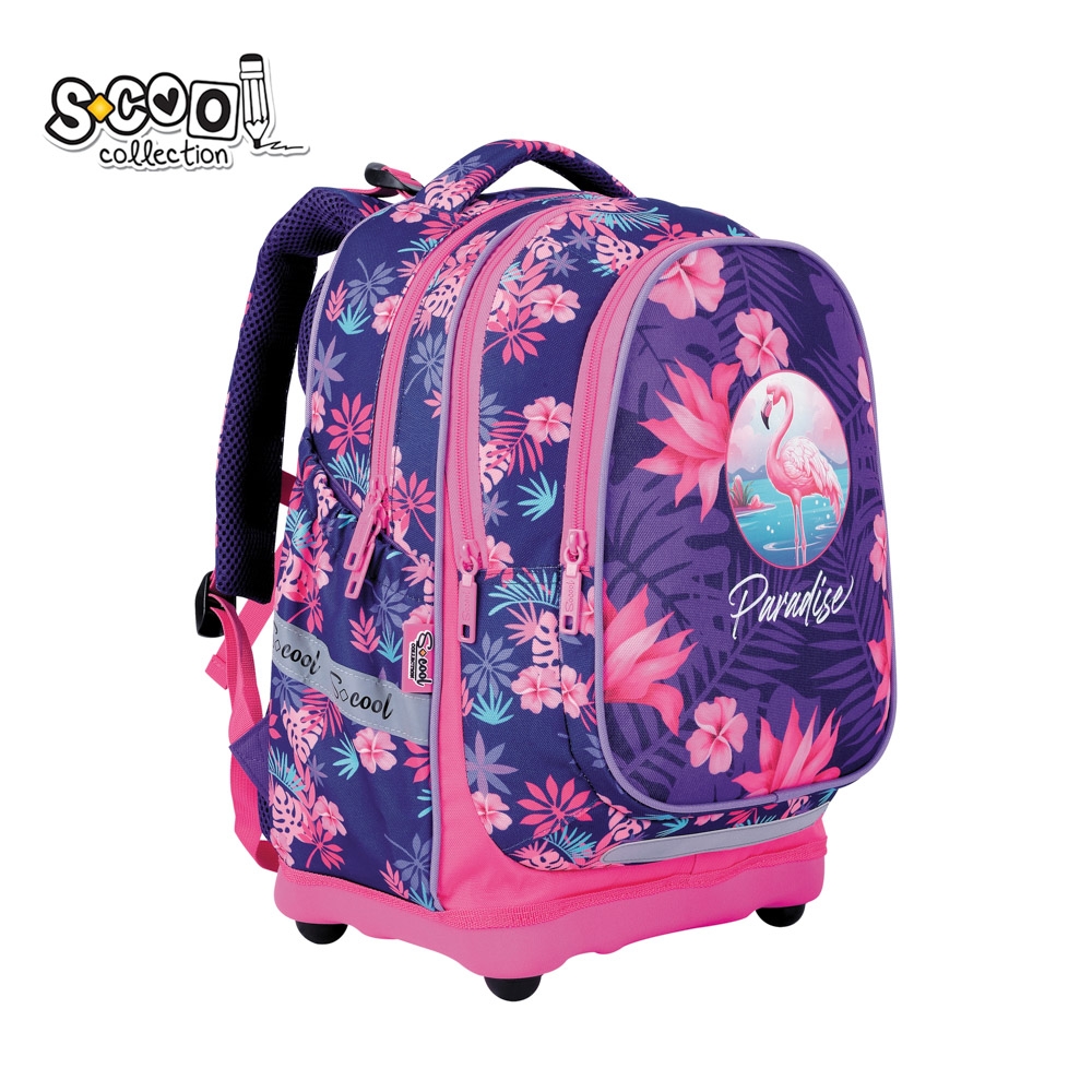 Ghiozdan anatomic, 39x33x18 cm, FLAMINGO - S-COOL - imagine 3