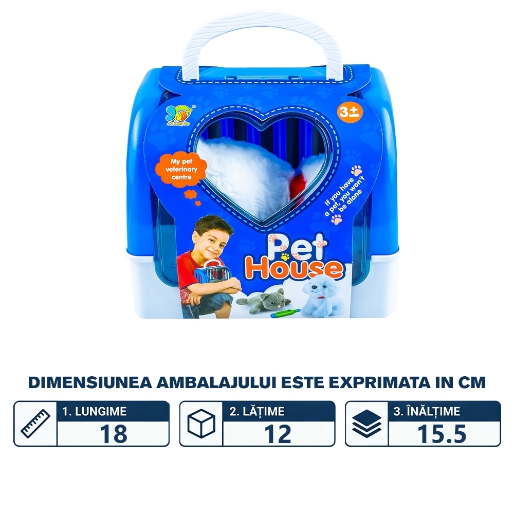 Catelus din plus, cu accesorii si cusca - imagine 2