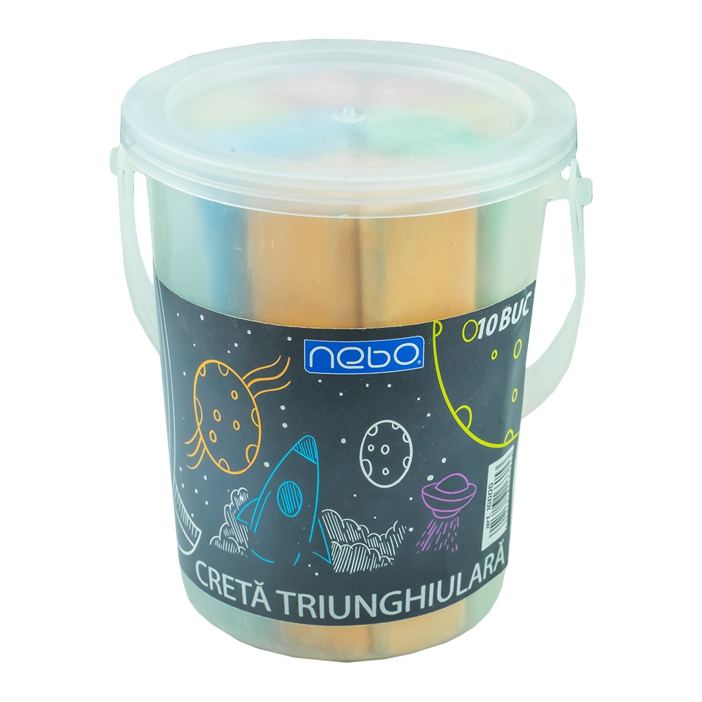 Creta JUMBO color, triunghiulara, 10 buc/set - NEBO - imagine 3