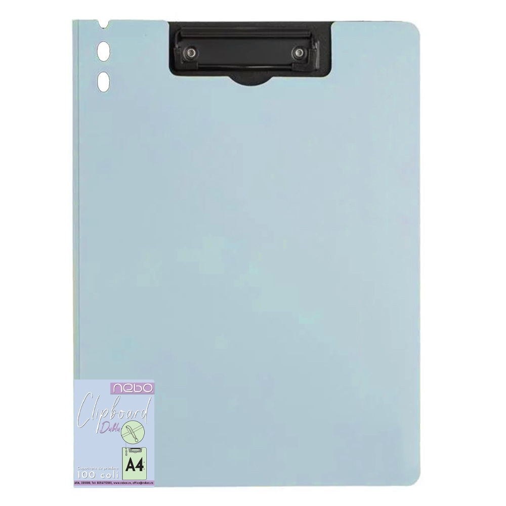 Clipboard A4, dublu, culori pastel - NEBO - imagine 4