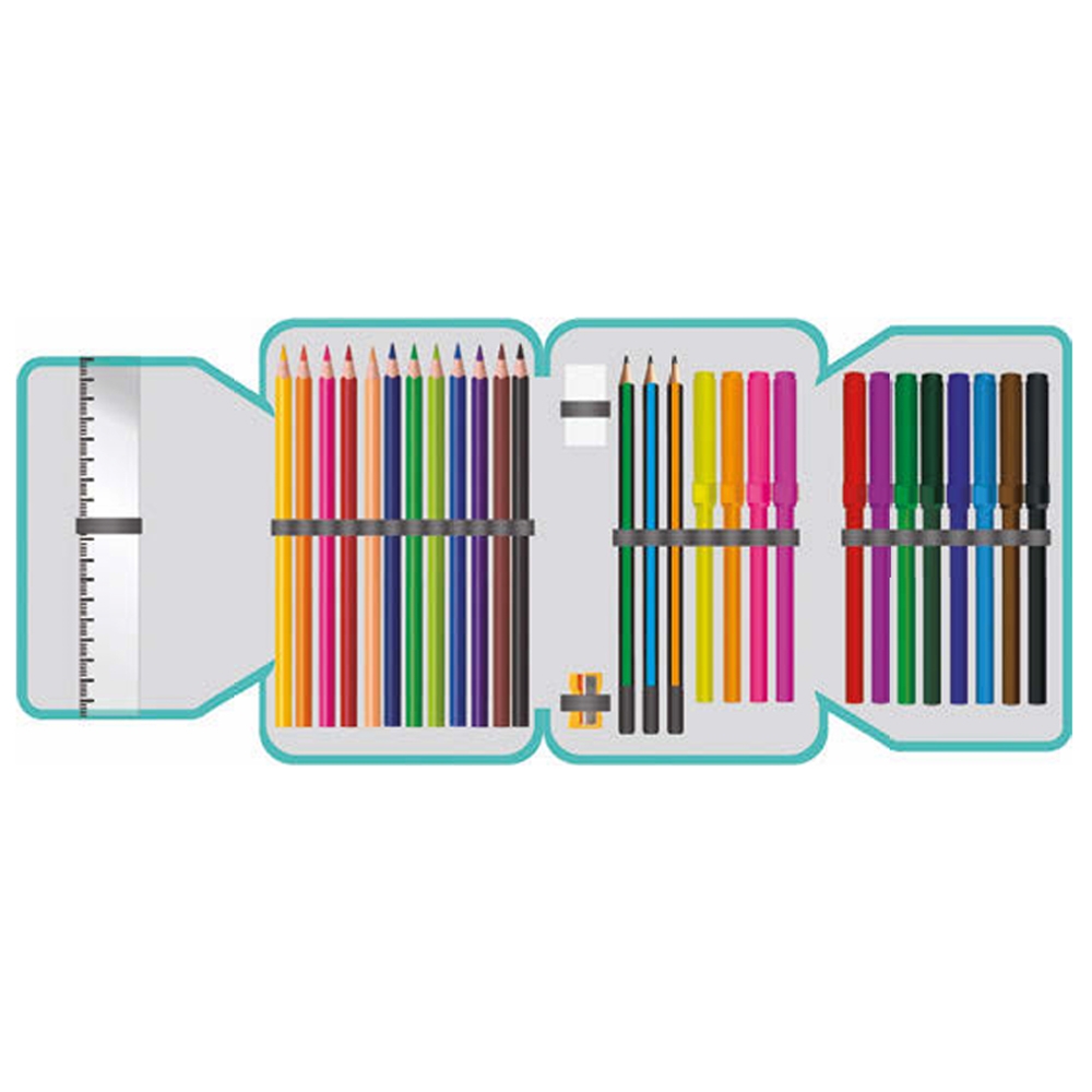 Penar echipat, 1 fermoar, 2 extensii, 32 piese, UNICORN - S-COOL - imagine 3