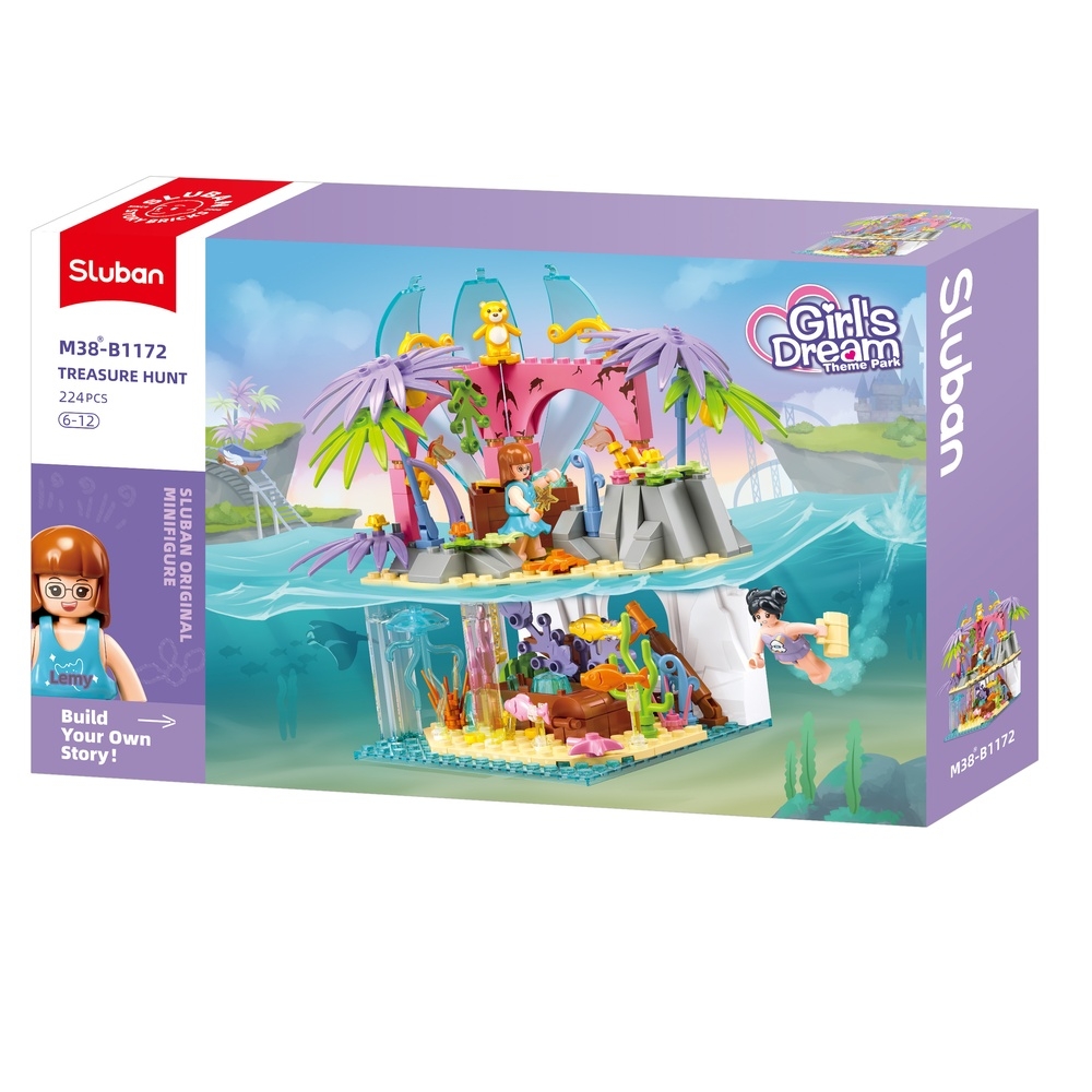Set de constructie Girl's dream, 224 piese, Insula secreta - Sluban