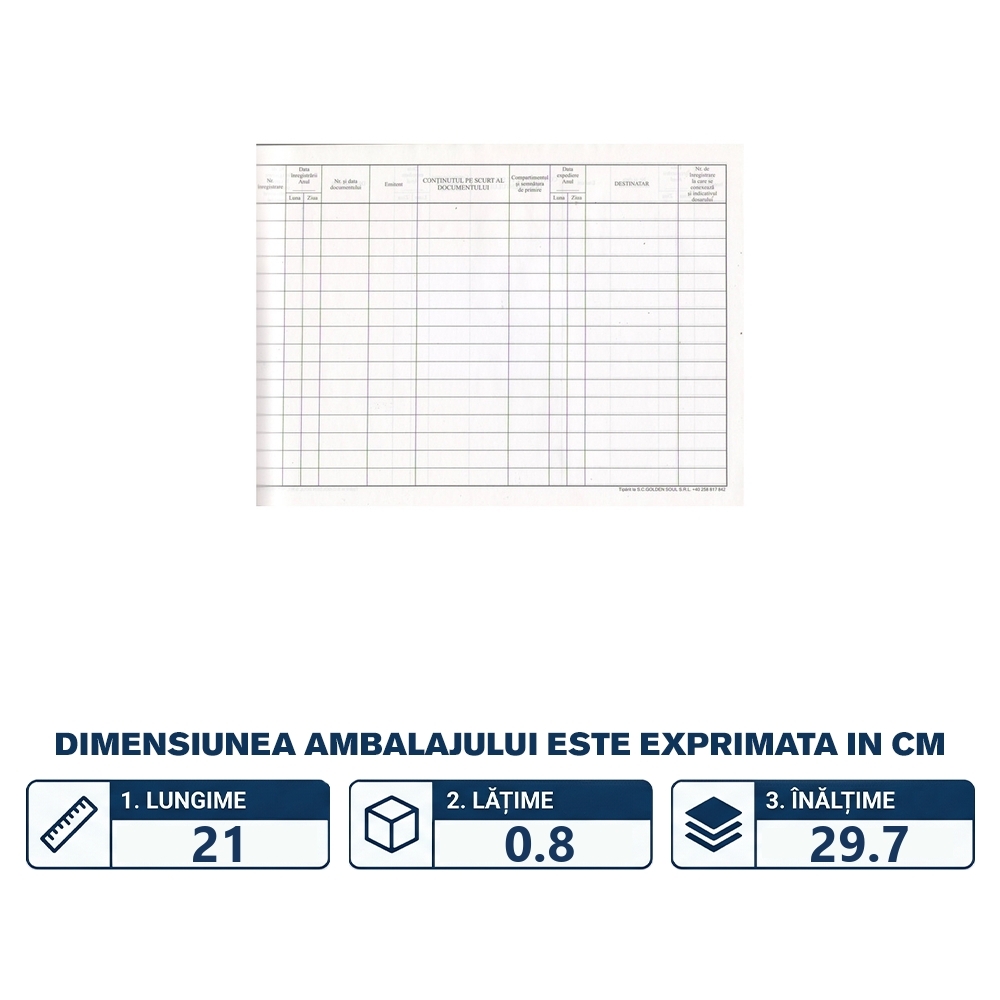 Registru intrare-iesire A4 orizontal/vertical duplex - imagine 2