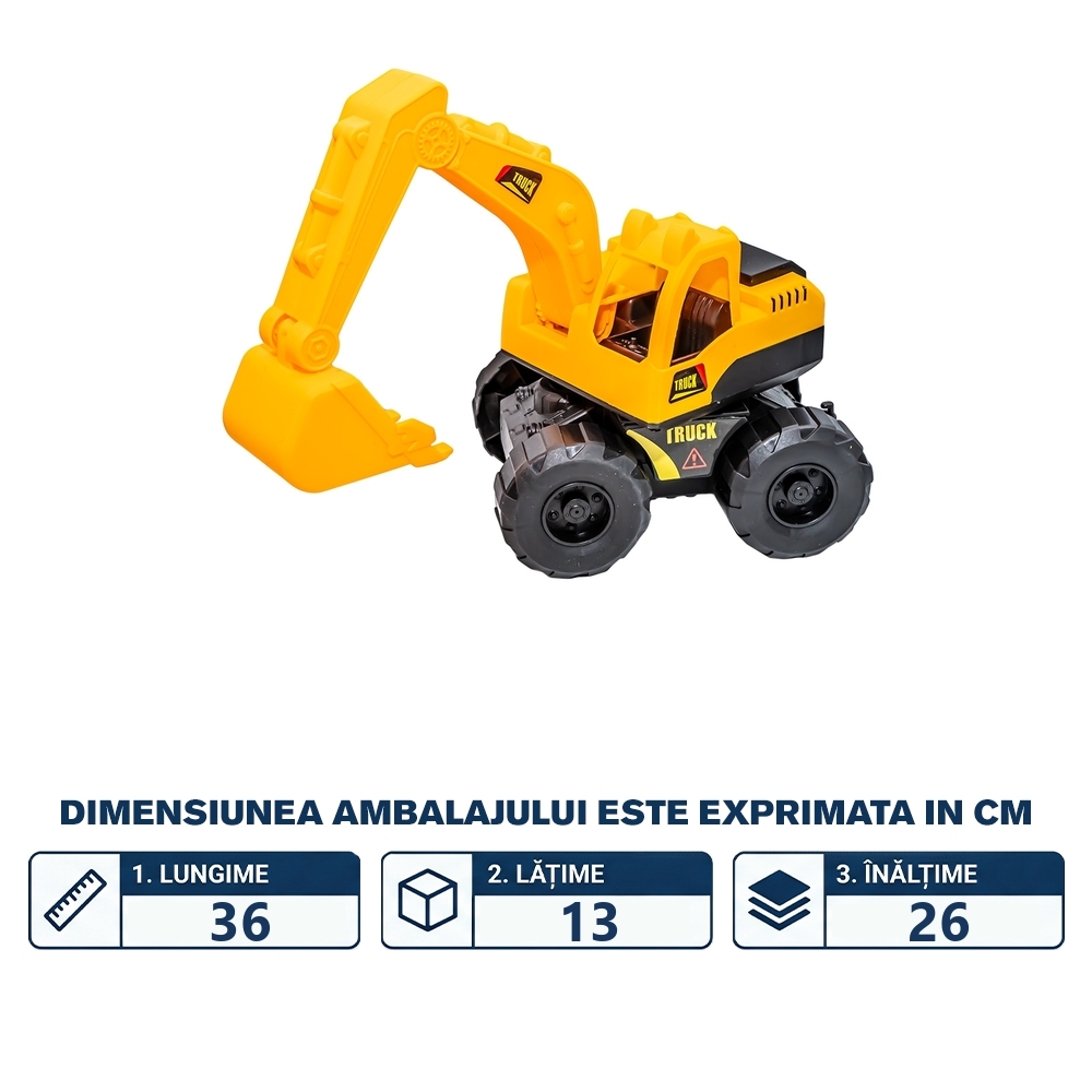 Excavator cu frictiune, 27x13x16.5 cm - imagine 2
