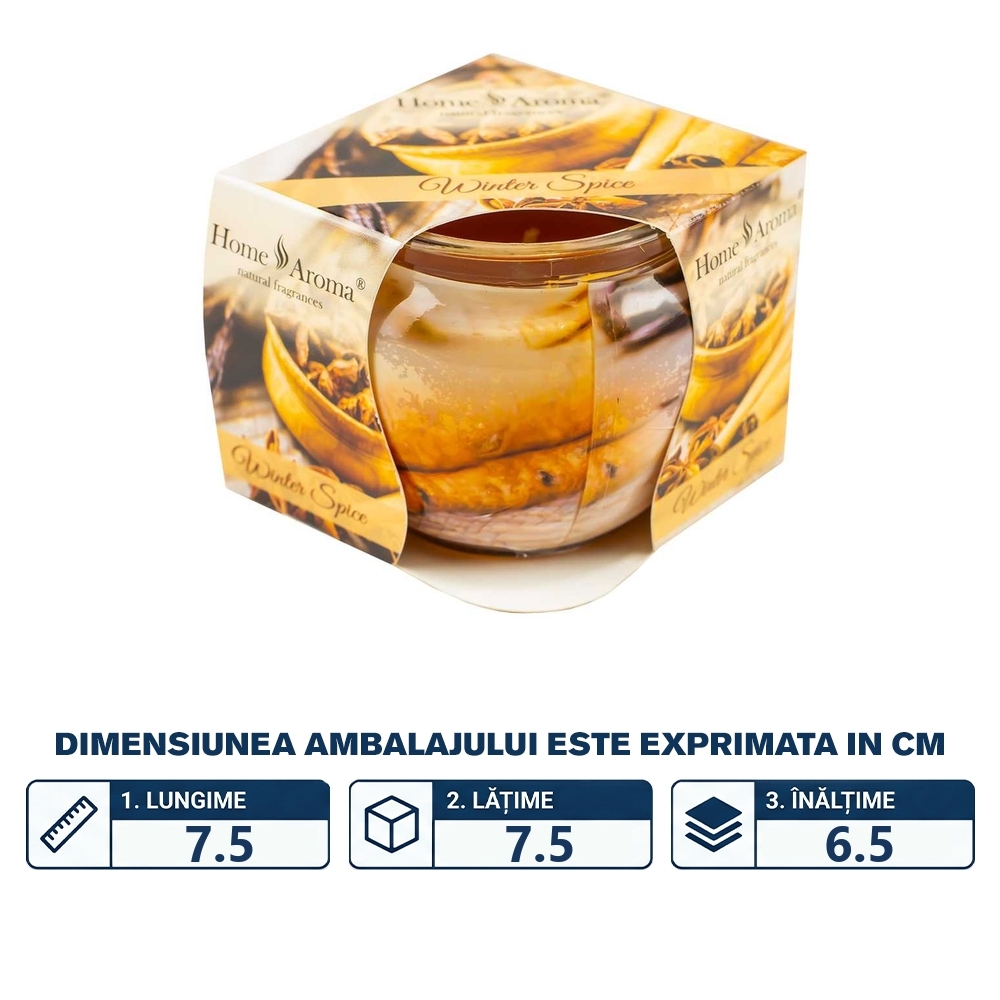 Lumanare parfumata in pahar, Winter Spice - imagine 2