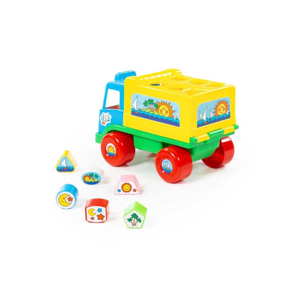 Camion educativ+forme, 26x16x17 cm, Cavallino - imagine 8