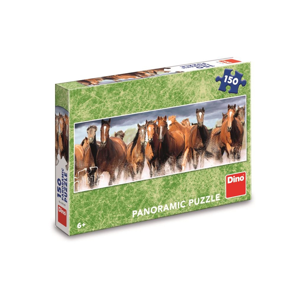 Puzzle 150 piese, panoramic, Cai - DINO TOYS - imagine 4