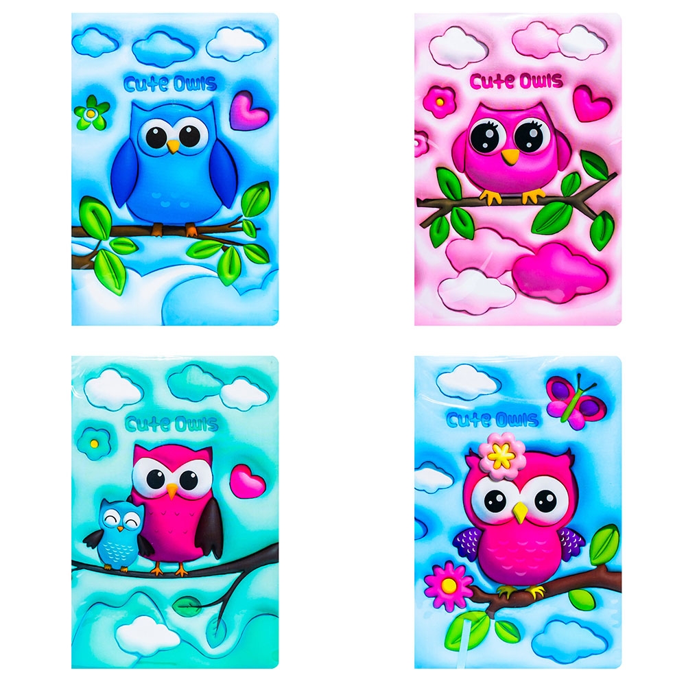 Notes A5, 3D, 80 file, Owl