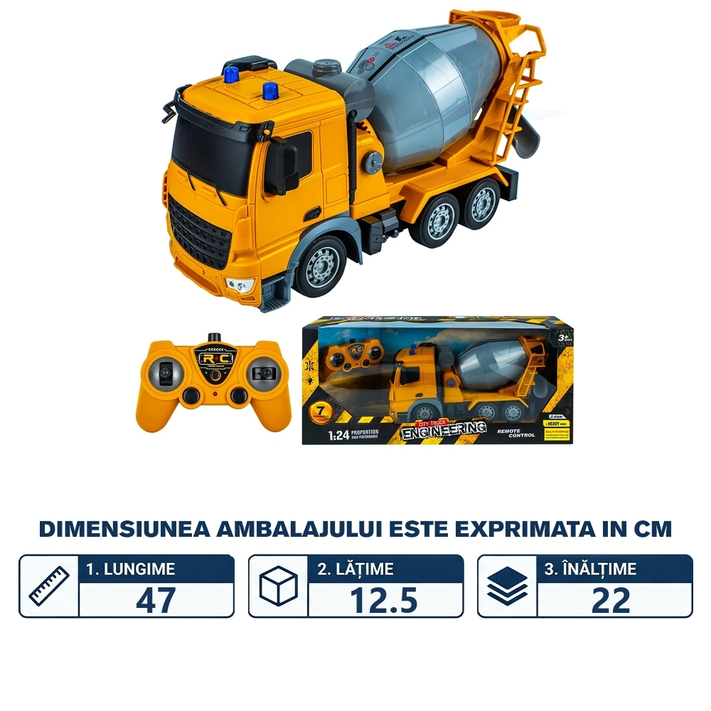 Camion-betoniera cu RC - imagine 2