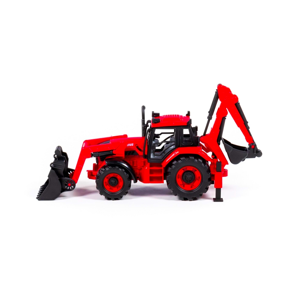 Tractor-excavator cu incarcator, 31x15x14.5 cm, Polesie - imagine 6