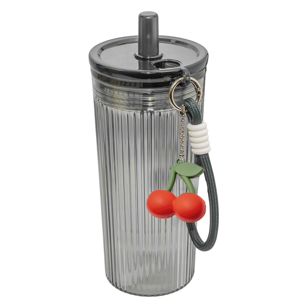 Pahar plastic, cu pai, Fructe, 750 ml - imagine 5