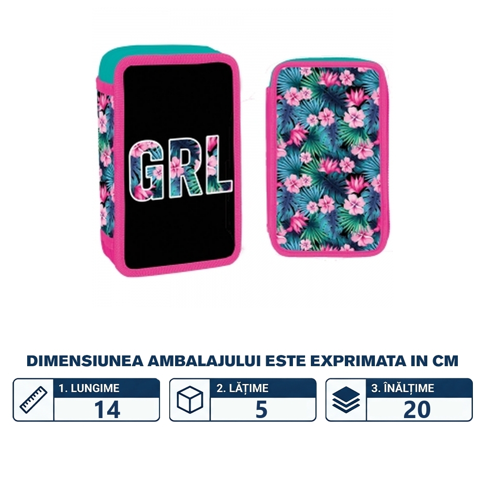 Penar echipat, 2 fermoare, 29 piese, GRL - S-COOL - imagine 2