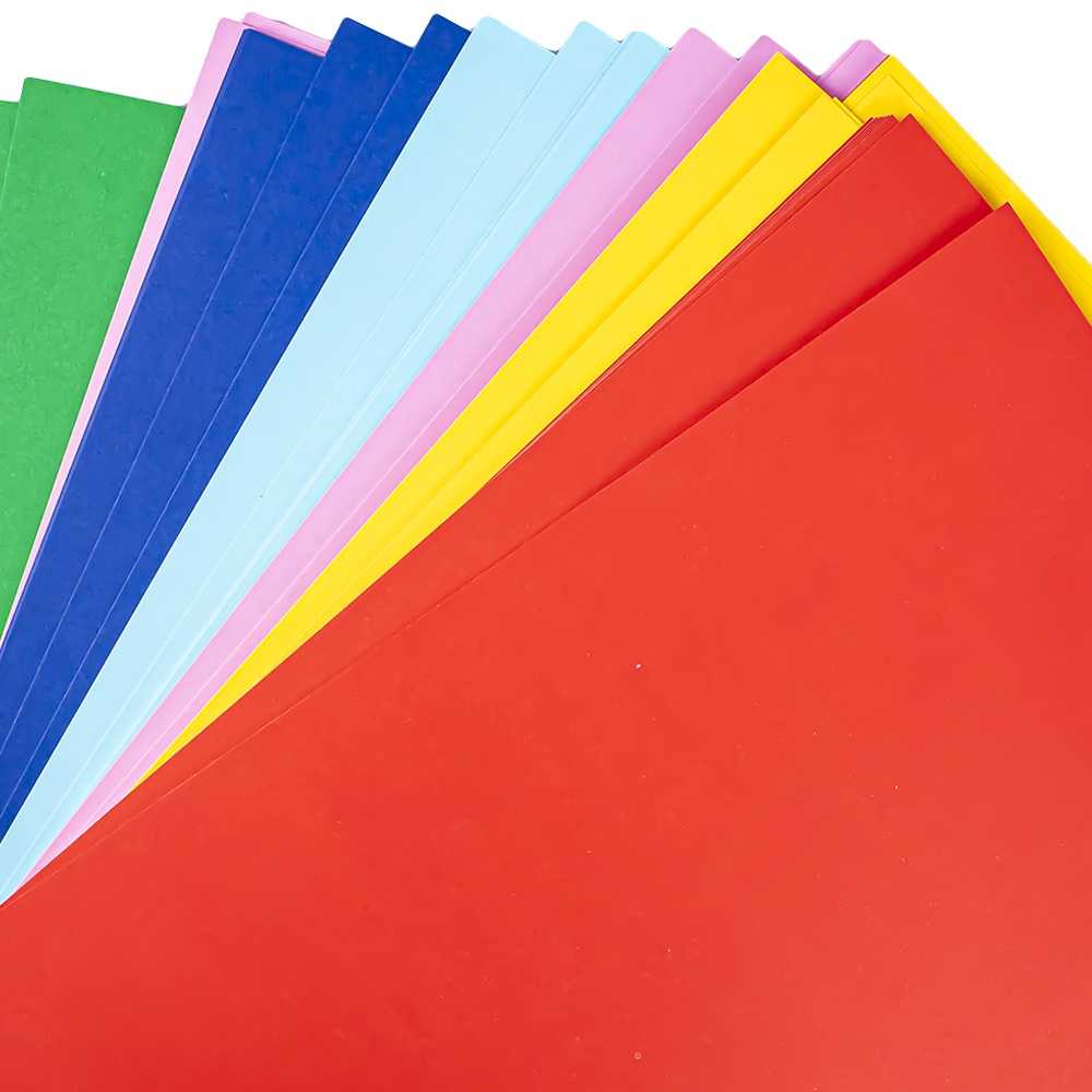 Carton color A4, 10 culori, 140g, 100 coli/set - NEBO - imagine 3