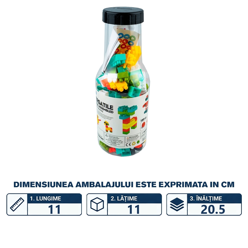 Cuburi constructii, 180 piese - imagine 2