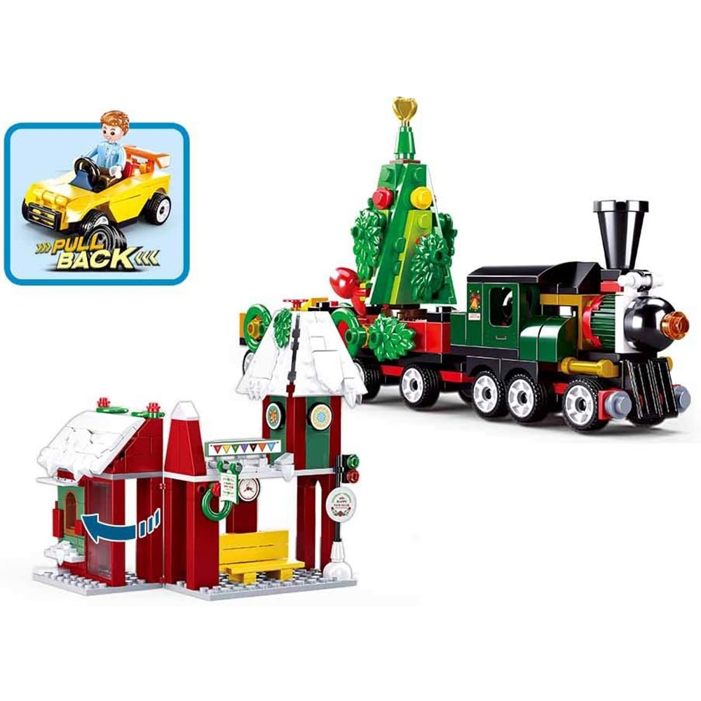 Set de constructie Town, 565 piese, Satul lui Mos Craciun - Sluban - imagine 5