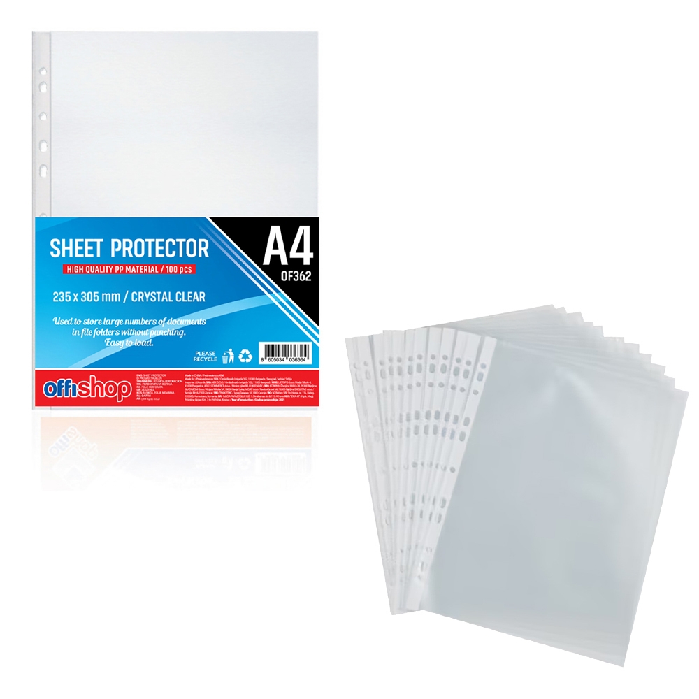 Folie protectie A4, Cristal, 40 MIC, 100 buc/set - OFFISHOP - imagine 5