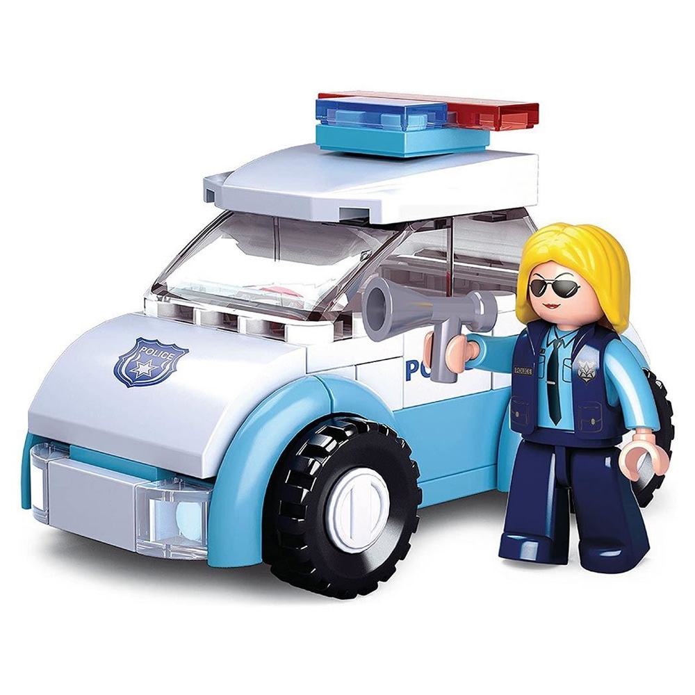 Set de constructie Girl's Dream, 68 piese, Masina de politie pentru patrulare - Sluban - imagine 3