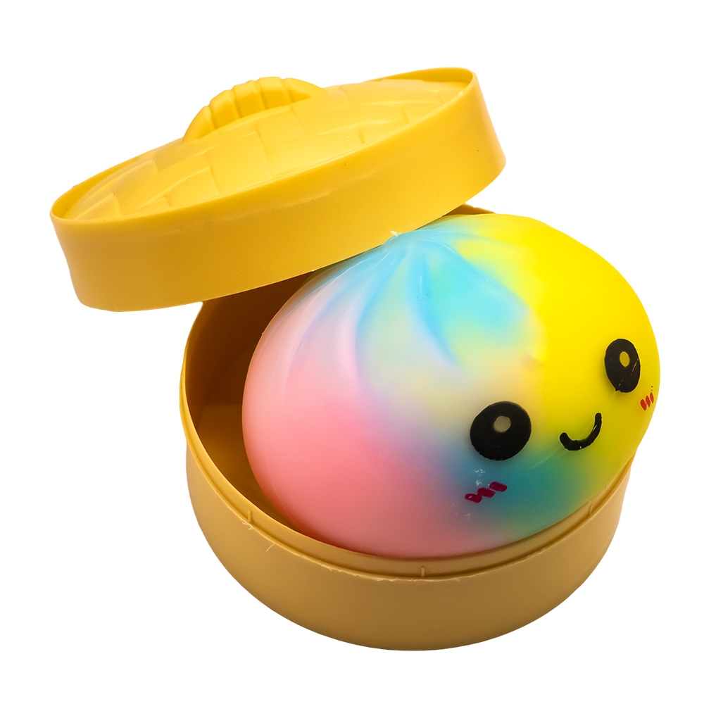 Jucarie antistres, Squishy dumpling - Rainbow - imagine 3