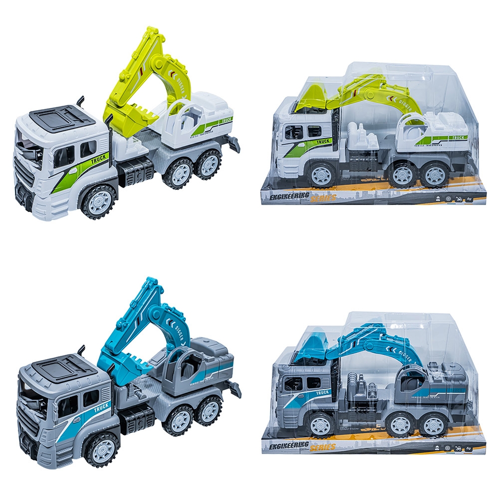 Camion - Excavator, cu frictiune, 29x9x16 cm