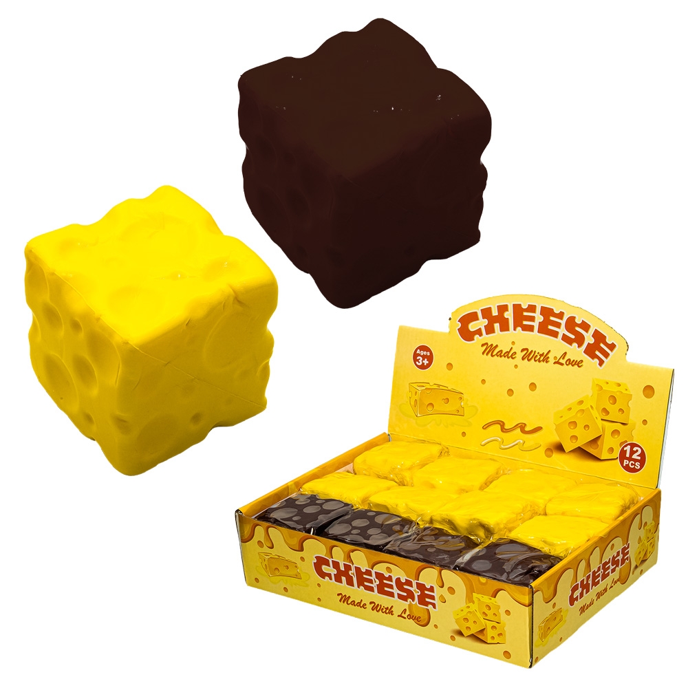 Jucarie antistres Squishy, Cub, Cascaval