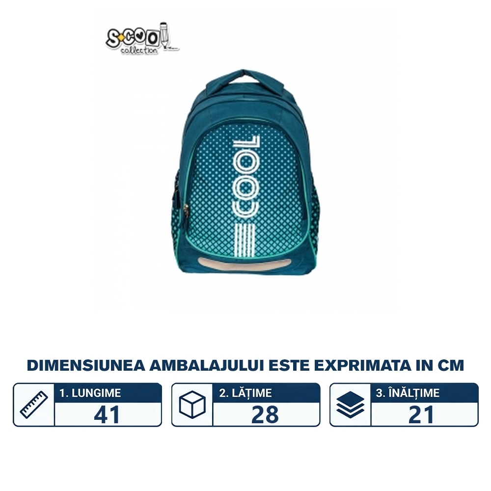 Ghiozdan anatomic light, 41x28x21 cm, COOL - S-COOL - imagine 2