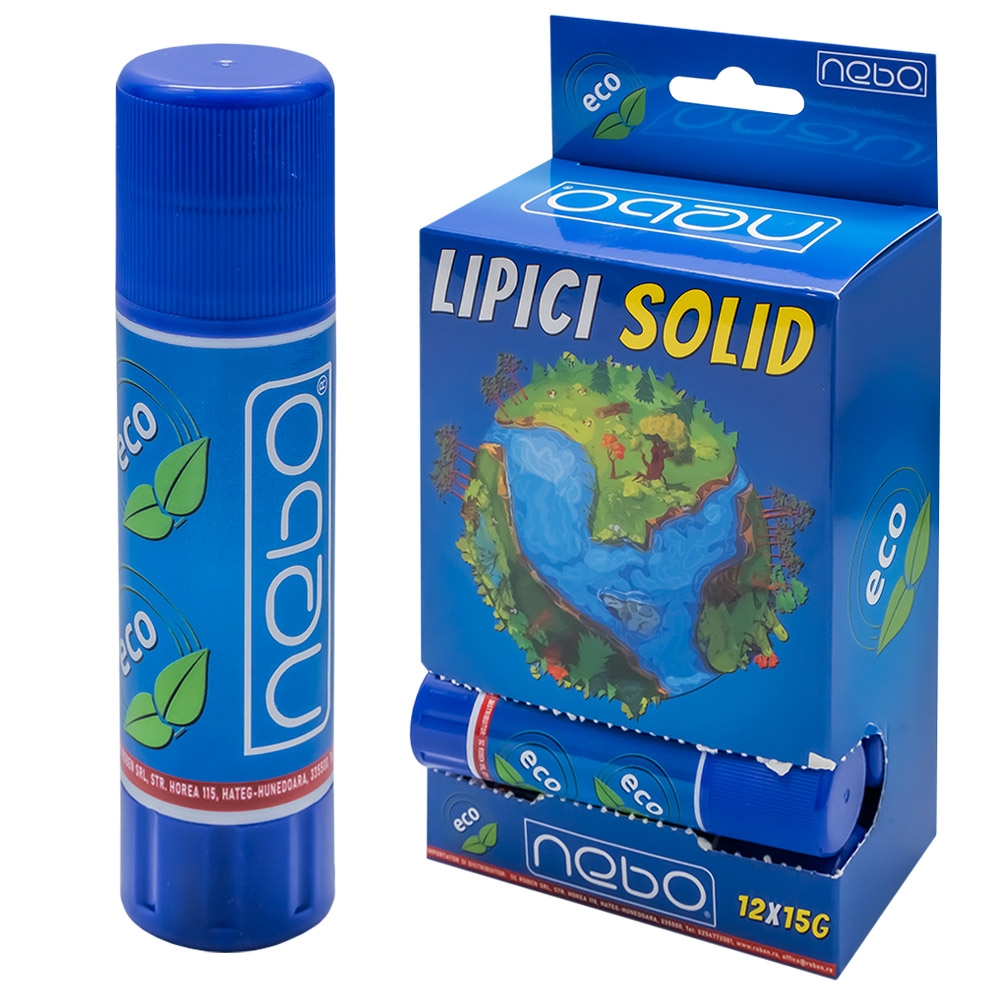 Lipici solid, 15g, 12 buc/set - NEBO