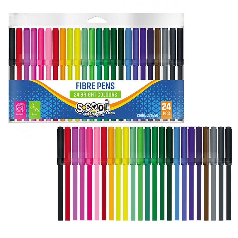 Carioca, 2mm, 24 cul/cutie PVC - S-COOL - imagine 5