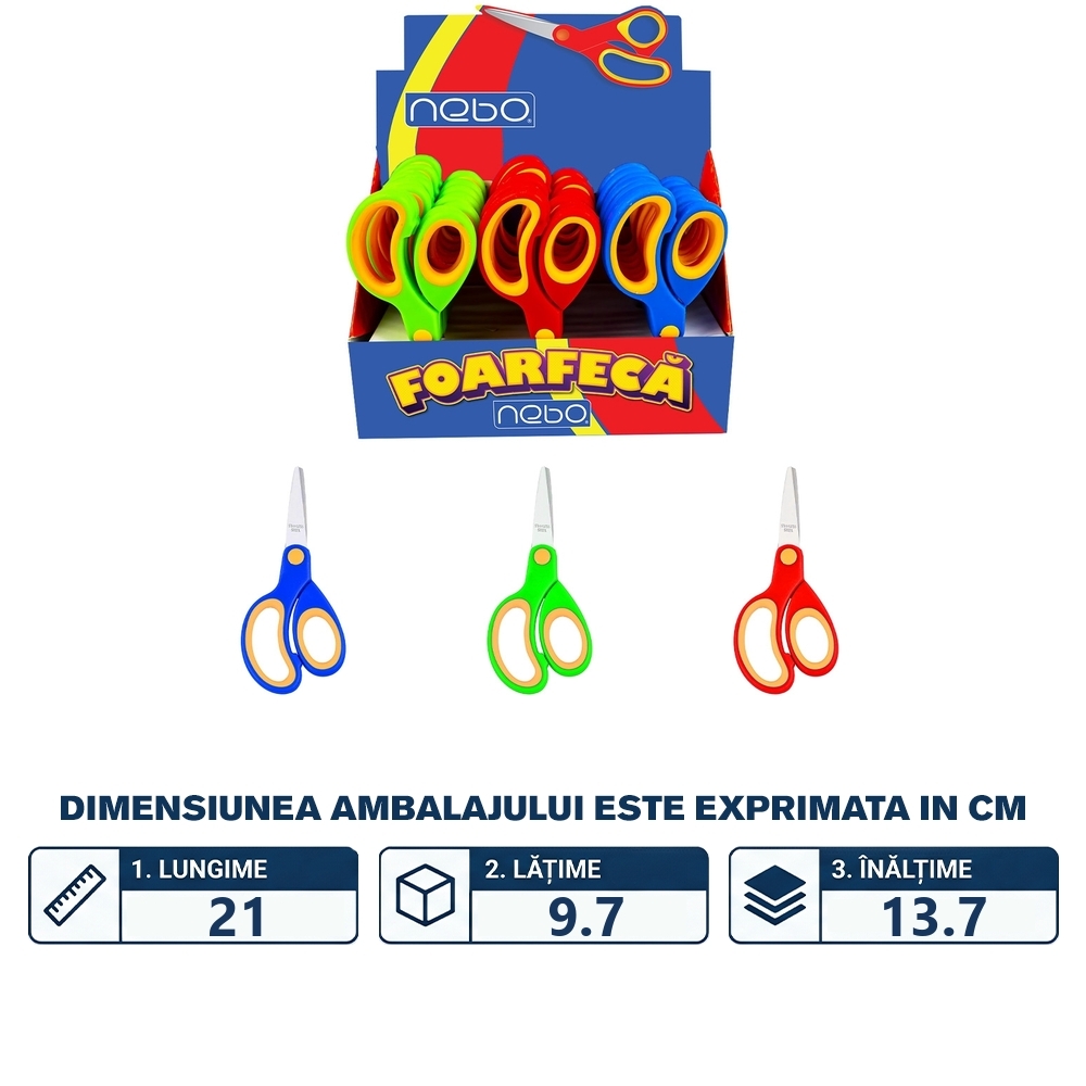 Foarfeca 130 mm, maner ergonomic - NEBO - imagine 2