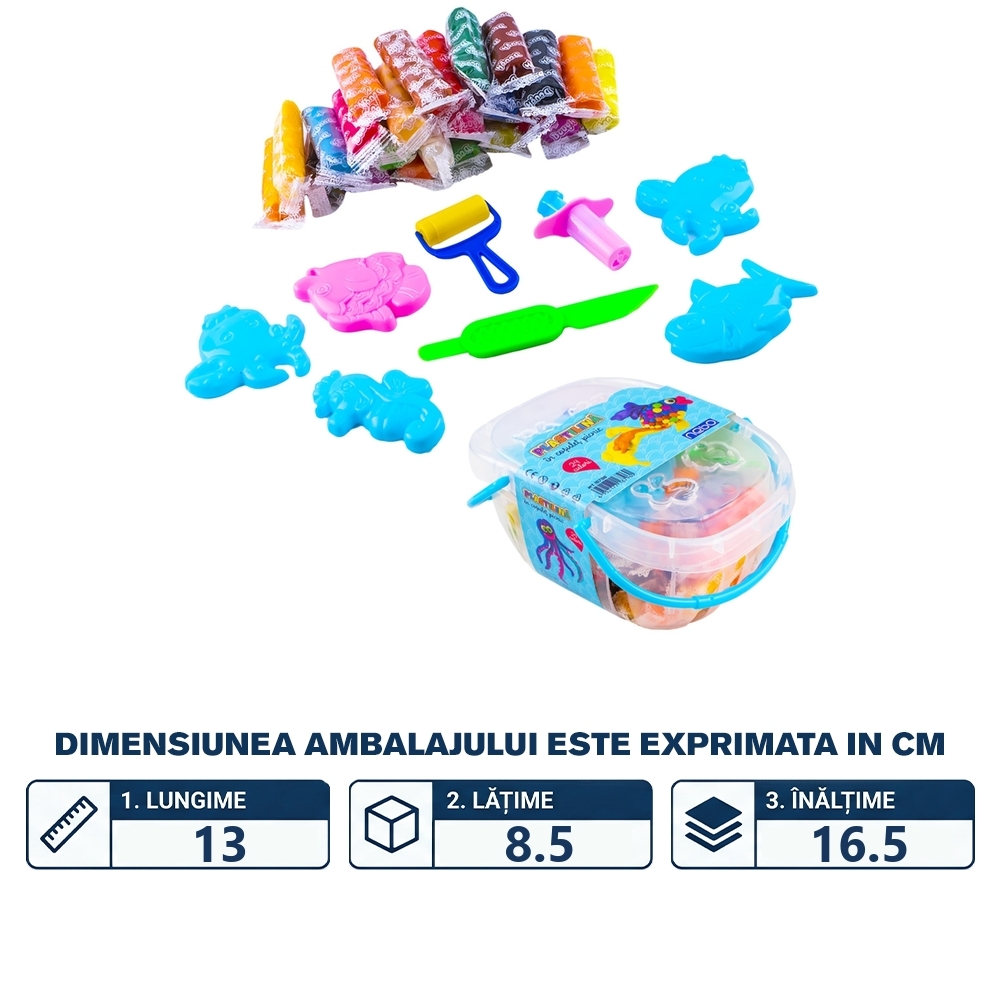 Plastilina Cosulet picnic, 24 buc/set - NEBO - imagine 2