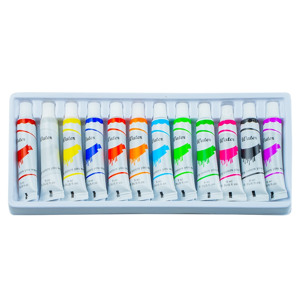 Culori tempera, 9 ml, 12 tuburi/cutie - NEBO - imagine 3