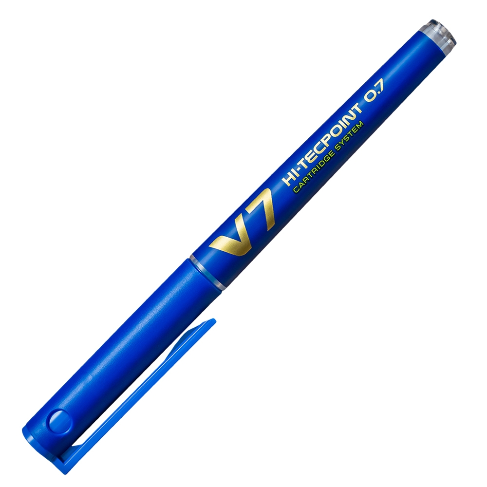 Roller V7 Hi-Tecpoint, 0,7mm, albastru - Pilot - imagine 4
