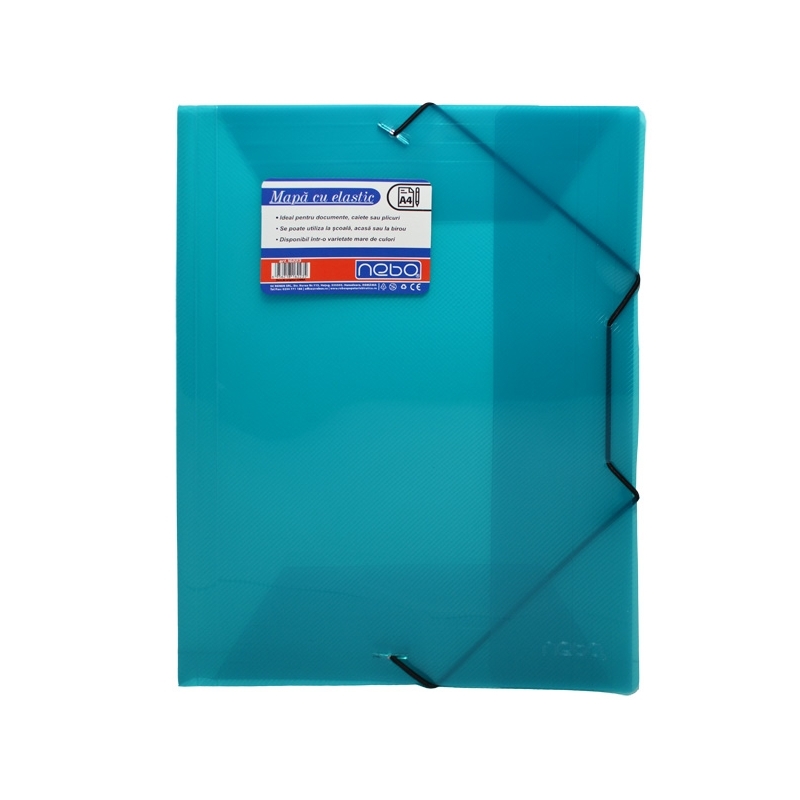 Mapa A4, din plastic, cu elastic, translucida - NEBO - imagine 8