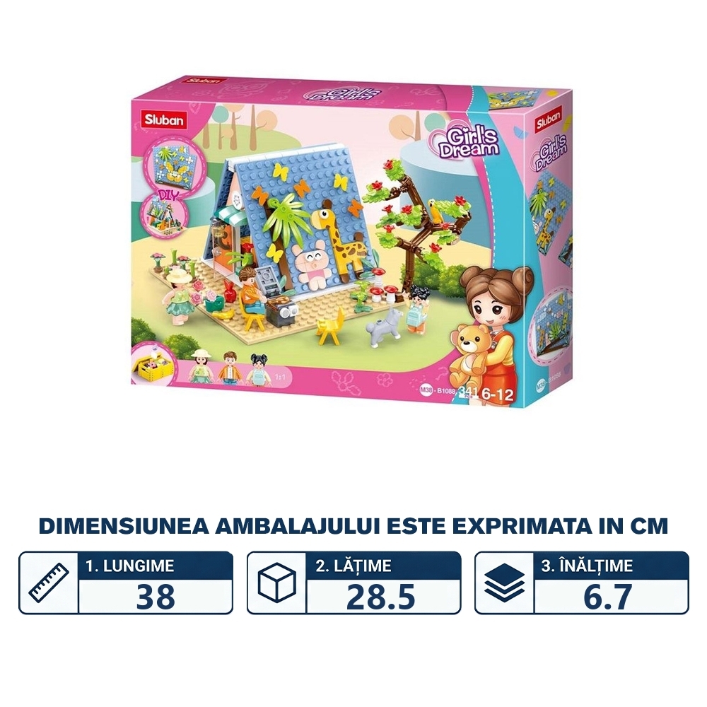Set de constructie Girl's Dream, 341 piese, Vacanta la cabana - Sluban - imagine 2