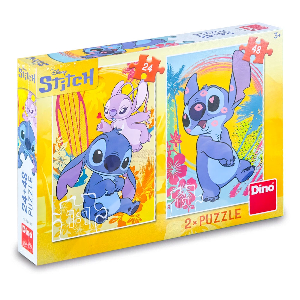 Puzzle 24+48 piese, Stitch in love - DINO TOYS - imagine 3