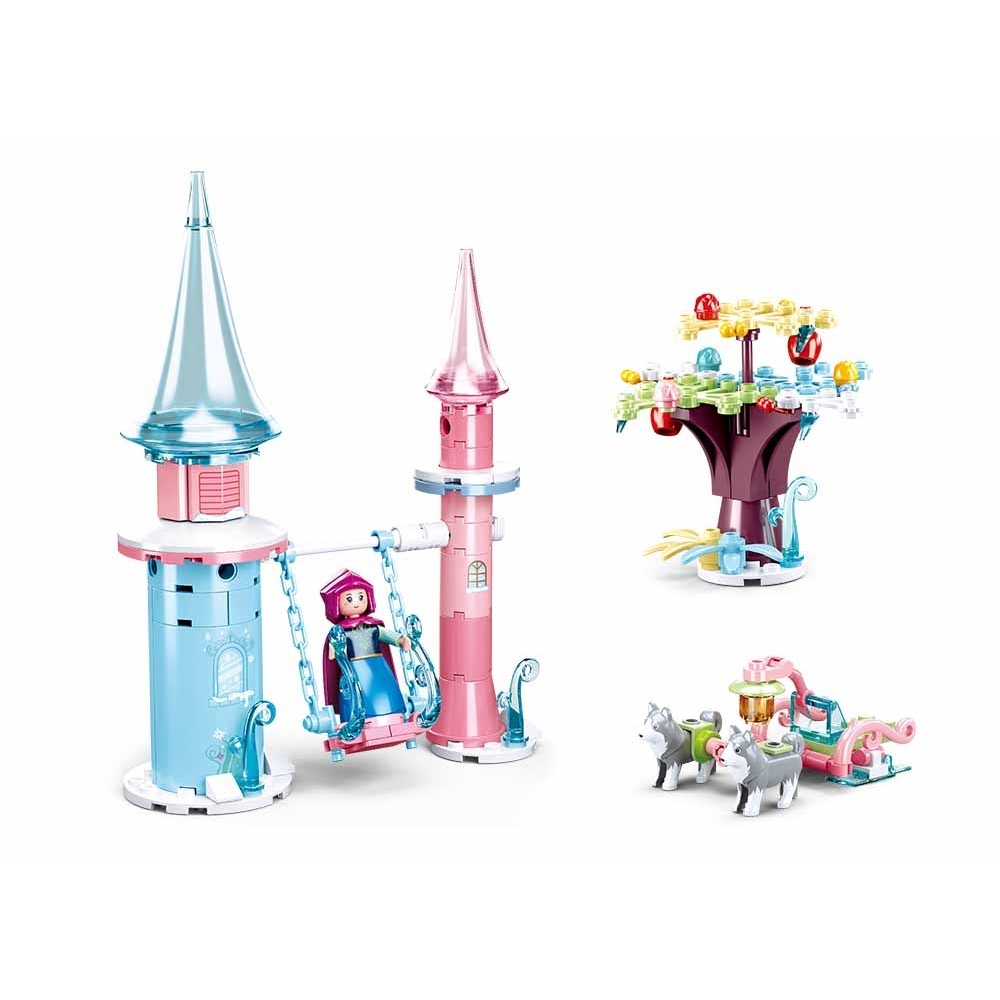 Set de constructie Fairy, 135 piese, Locul de joaca al zanelor - Sluban - imagine 2