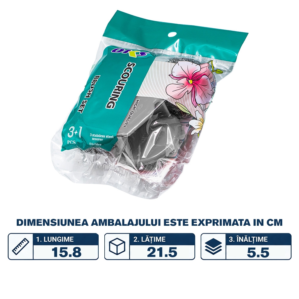 Bureti vase, din sarma + maner, 3+1 buc/set - imagine 2