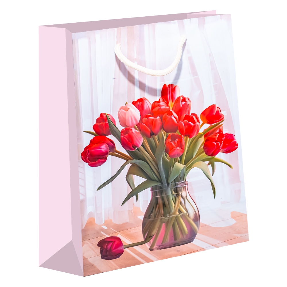 Punga cadou cu flori, 30x41x11 cm - imagine 6