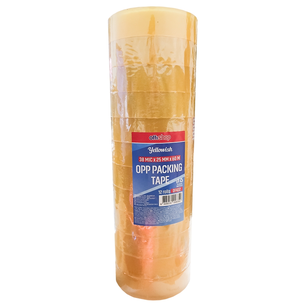 Banda adeziva transparenta, 25mm x 60m x 38mic - OFFISHOP - imagine 2