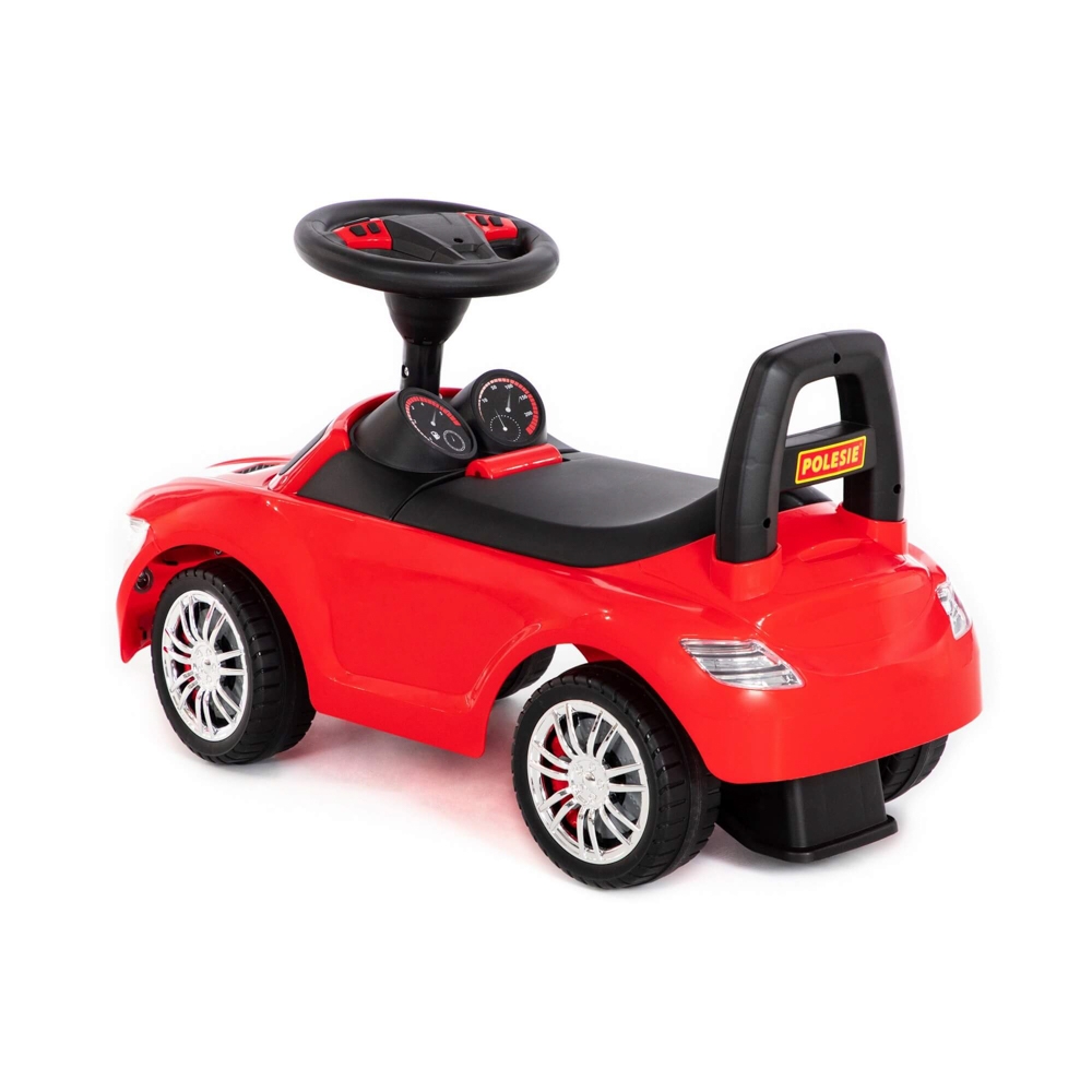 Masinuta - Supercar, rosie, fara pedale, 66x28.5x30 cm, Polesie - imagine 4
