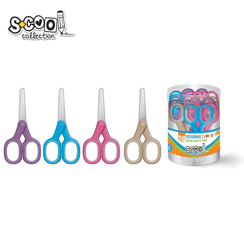 Foarfeca 12 cm, varf rotund, lama gradata, 24 buc/set - S-COOL