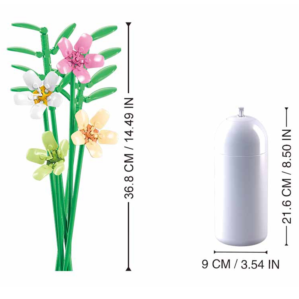 Set de Constructie Flowers, 241 piese, Frezie - Sluban - imagine 7