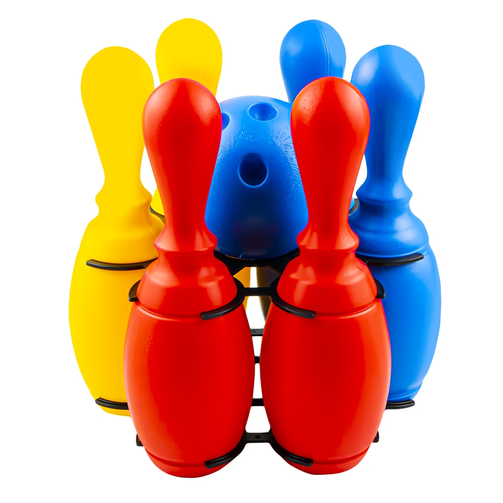 Set Bowling, 6 piese + minge si suport - ROBENTOYS - imagine 6