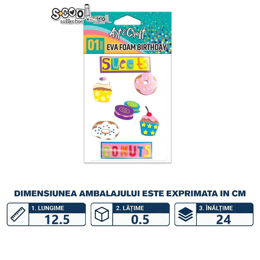 Accesorii craft, Dulciuri, spuma EVA - S-COOL - imagine 2