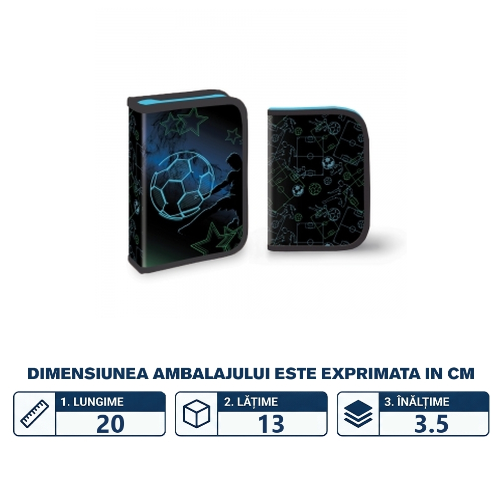 Penar Neechipat, 1 Fermoar, 2 Extensii, Football - S-Cool - imagine 2