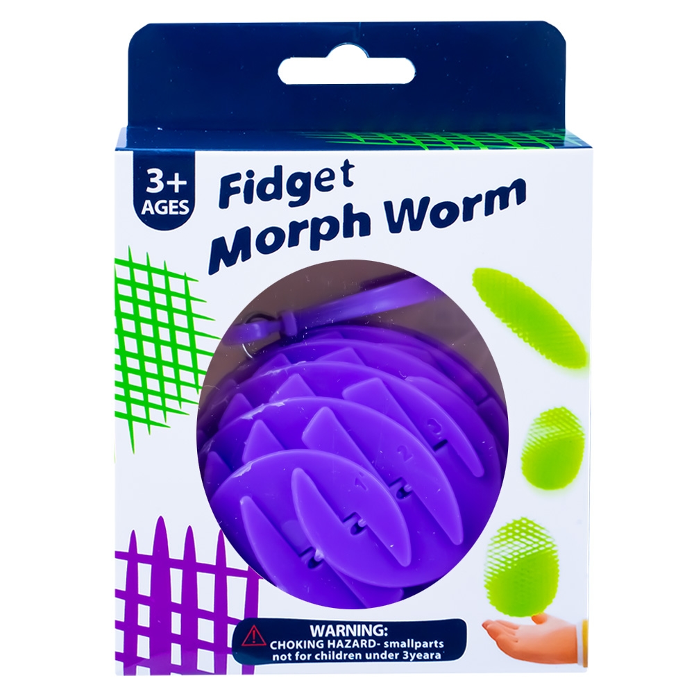 Breloc antistres - Morf worm, 6.5x15 cm, in cutie - imagine 7
